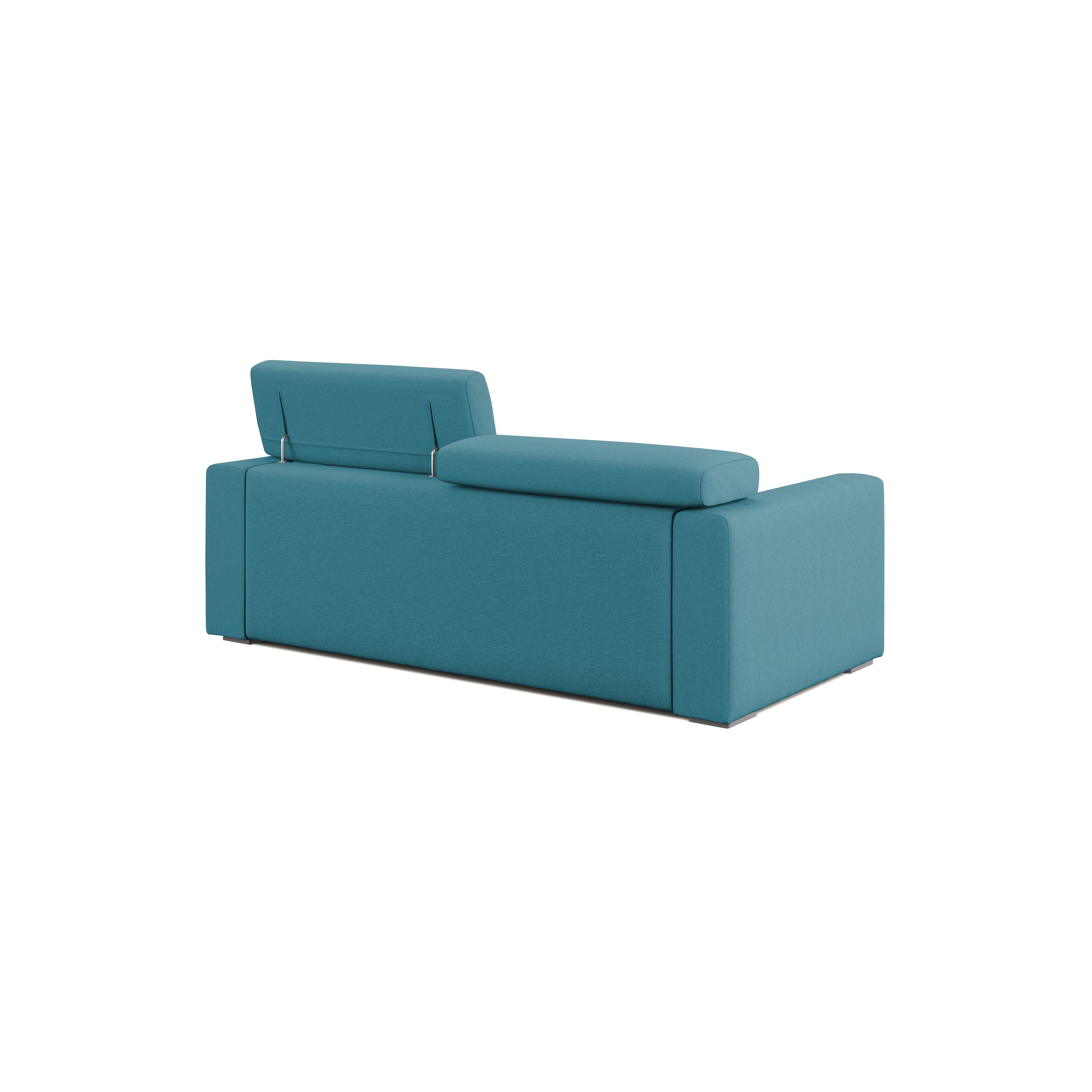 Dylan Divano con pouf estraibile 158 cm azzurro
