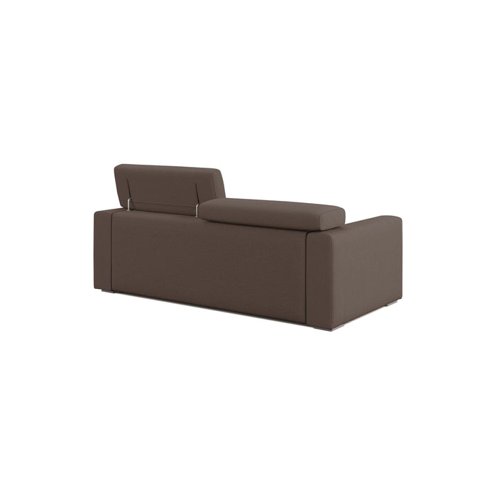 Dylan Divano con pouf estraibile 158 cm marrone