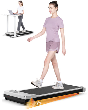 Tapis Roulant per casa e ufficio - RATTANTREE - Display a LED - 8km/h - Capacity 120 kg - Argenteo