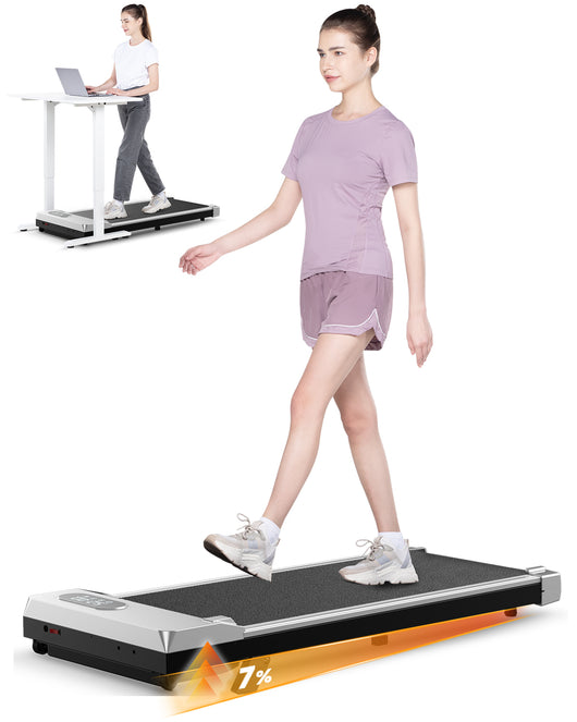 Tapis Roulant per casa e ufficio - RATTANTREE - Display a LED - 8km/h - Capacity 120 kg - Argenteo