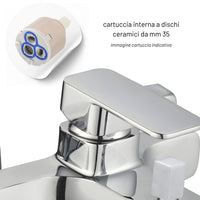 Miscelatore esterno vasca francia con deviatore rubinetto monocomando cromato ogomondo *** confezione 1