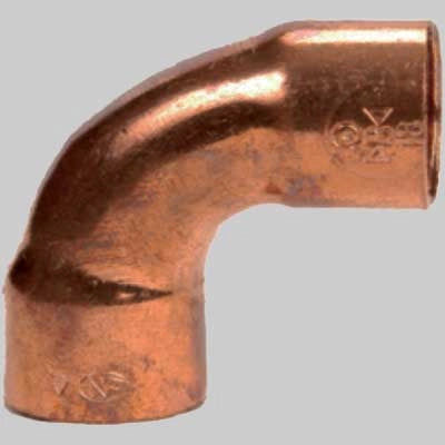CURVA RAME 90Â° A SALDARE F-F PER TUBO GELO - 11/8 - 1 pezzi - MADE IN ITALY
