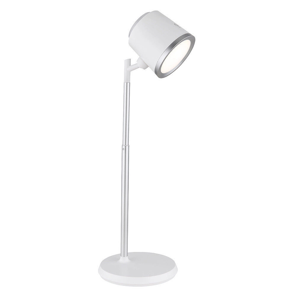Trade Shop - Lampada Doppio Uso Scrivania Applique A Led 6w Touch Dimmerabile 3 Colorazioni Bl-1005 - Bianco