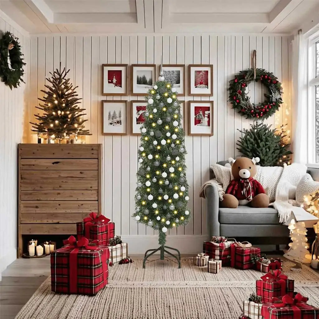 Albero di Natale artificiale con 300 LED Verde 180 cm 3394942