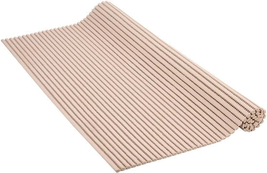Mat di schiuma antiscivolo in PVC e poliestere, taupe, 65 x 200 cm, 54163