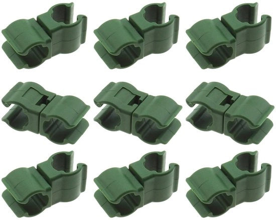 Accessori per giardinaggio - Kit di connettori per piante - 50 pezzi - Connettore in canna - Rotante - Clip di connessione - Dimensione interno 11 mm
