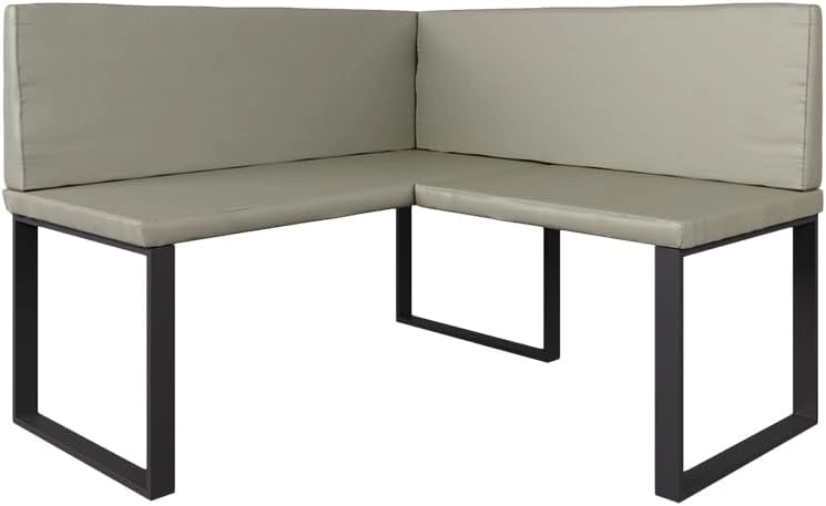 panca ad angolo Ravon, Antracite, 150 x 150 cm, adatta come panca da pranzo per cucine e zone pranzo