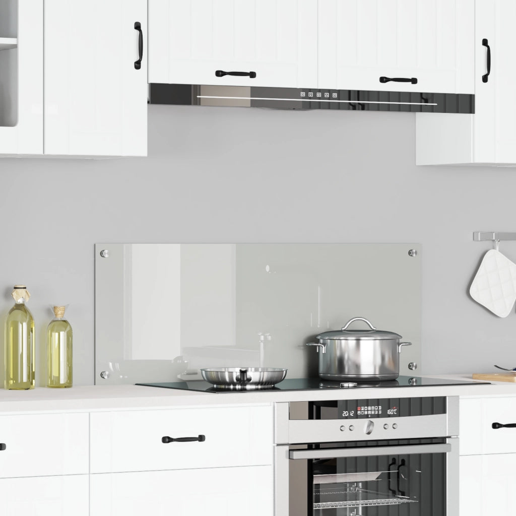 Schienale da Cucina  Clear 110x40x0.6 cm in Vetro Temperato