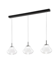 Lampada a Sospensione Deva 42W LED CCT Dimmerabile a step, Struttura in Metallo e Vetro Borosilicato Trasparente, IP20 - Deva Collection