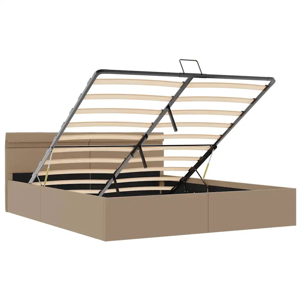 Giroletto Idraulico con LED Cappuccino Similpelle 180x200cm  cod mxl 41308