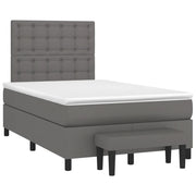 Giroletto a Molle con Materasso Grigio 120x190 cm in Similpelle 3270455