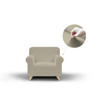 Copridivano Elasticizzato 3 Posti in Poliestere Dahlia Tortora