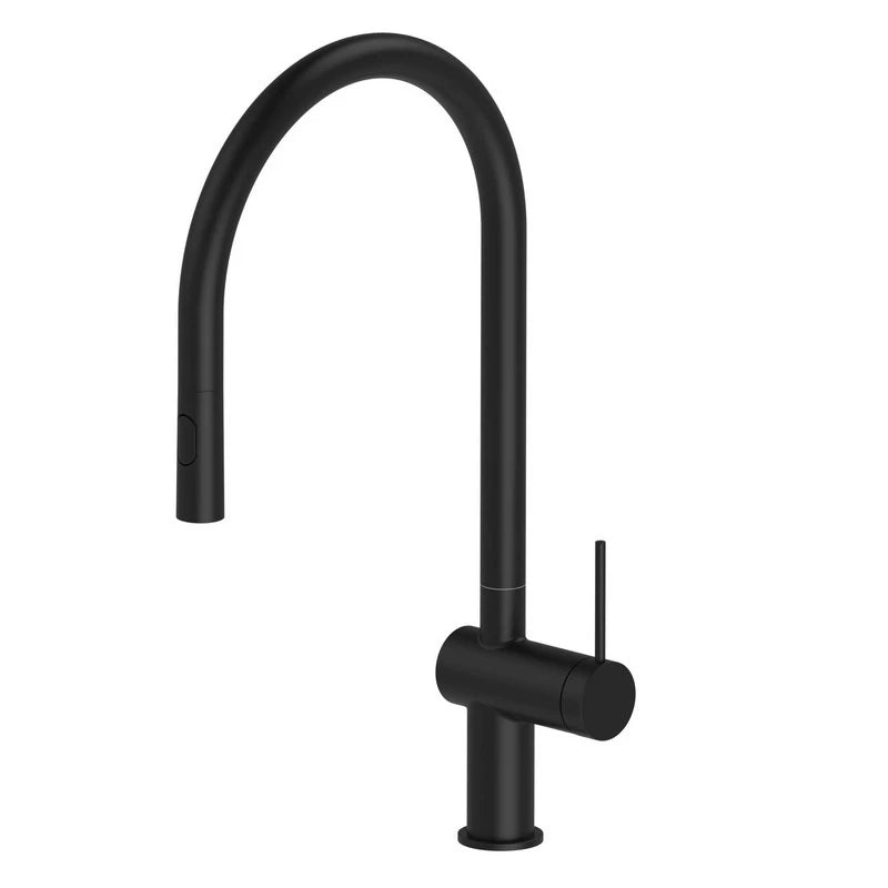 Miscelatore lavello alto Lady Cold Start Ø35 doccia estraibile 2 getti nero Aquasanit