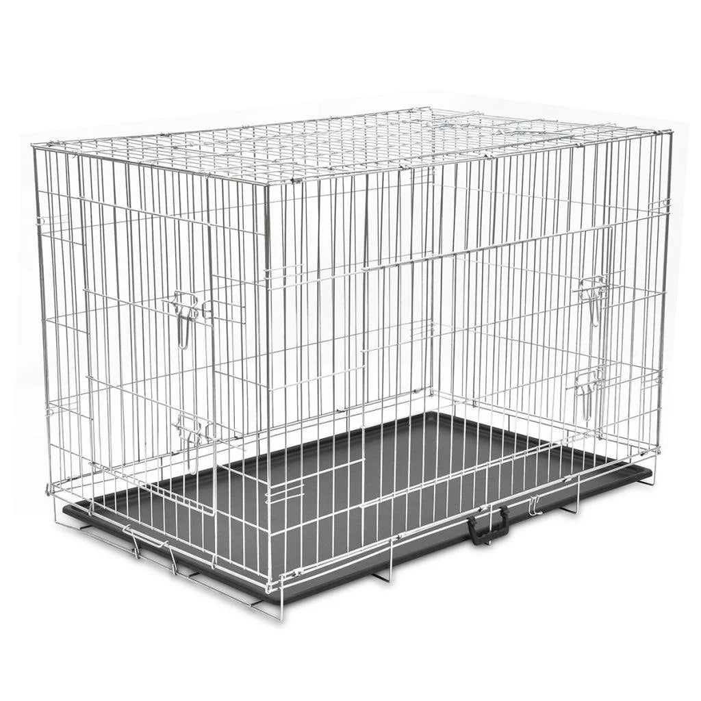 Gabbia pieghevole per cani in metallo acciaio zincato 121 x 74 x 83 cm 3702024