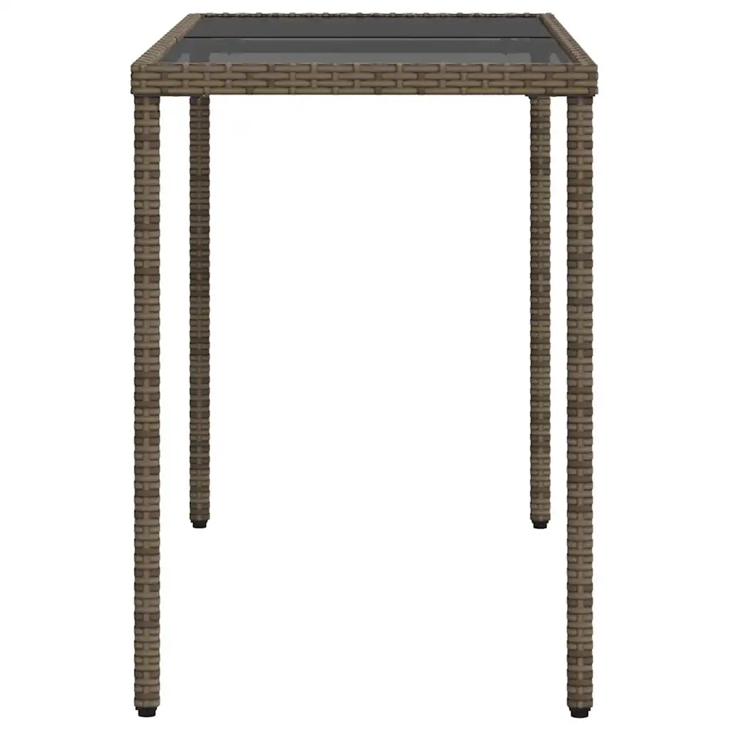 Set da Pranzo da Giardino 5 pz | Set Salotto da Giardino con Cuscini in Polyrattan Grigio