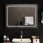 Specchio da bagno LED Trasparente 80 x 60 cm vetro temperato 42045837