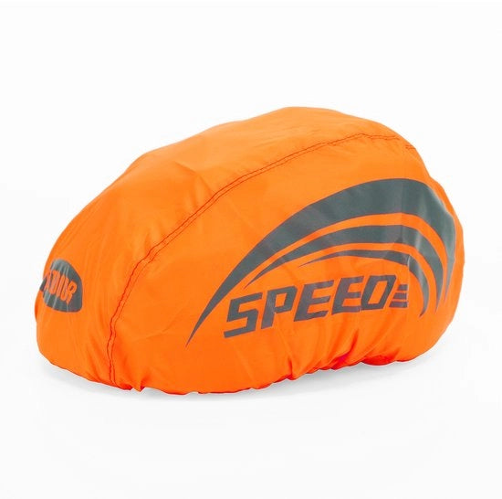 Set di 2 caschi per bicicletta impermeabili, caschi per bicicletta riflettenti, con spille regolabili, cappucci in tessuto, caschi per bicicletta da pioggia, adatti per bambini e adulti, alta visibilità, colore arancione 1.