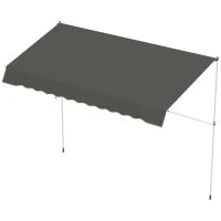 Tenda da Sole 3x1.5 m a Bracci con Manovella, Struttura Telescopica in Metallo e Parasole in Poliestere