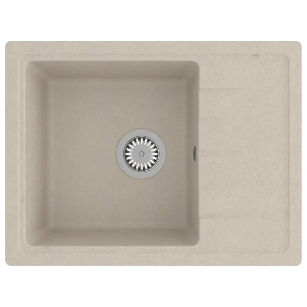 Lavello da cucina con foro troppo pieno 58 x 44 cm granito beige 02_0004358
