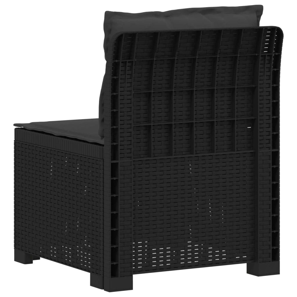 Divano da esterno-Divano da Giardino a 1 Posto con Cuscini Aspetto Rattan PP 329006