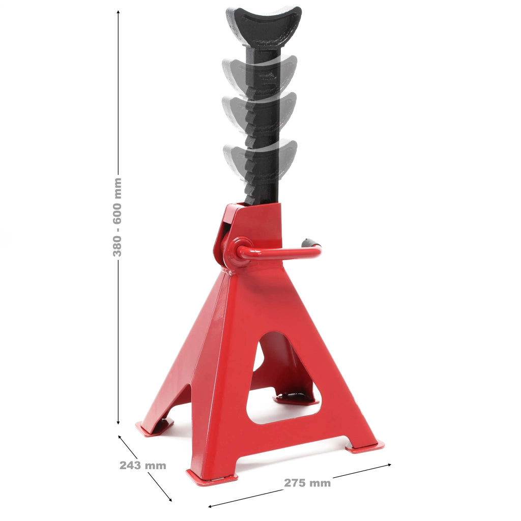 Set di 2 cavalletti di supporto da max 6000 kg ciascuno Colonnetta di sostegno