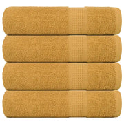 Asciugamani Doccia 4 pz Oro 70x140 cm 360 g/mÂ² 100% Cotone