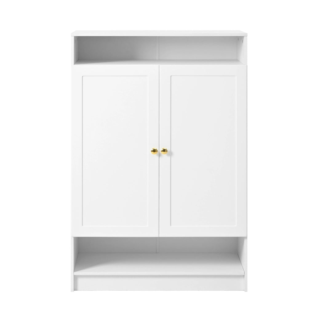 Scarpiera 73x34x109 cm con ripiani regolabili; bianca