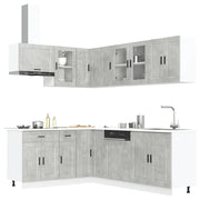 Set Mobili da Cucina 11 pz Porto Grigio Cemento in Truciolato 3314905