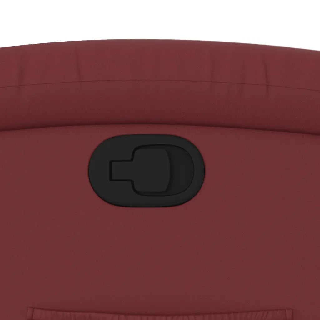 Divano Sedia-Poltrona Reclinabile Rosso Vino in Similpelle 549754