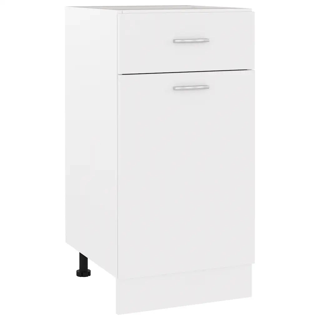 Credenza da cucina compatta e moderna di colore bianco dimensioni 40 x 46 x 81 cm con sistema di fissaggio in legno bianco. Codice articolo: 02_0047656.