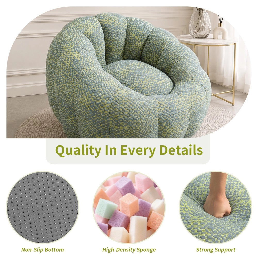 Divano a forma di baccello ¨C Minimal ¨C tessuto jacquard tricot giallo e grigio