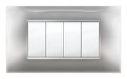 PLACCA MIVIDA PLANA ALLUMINIO CHIARO 4P- 1,0 pz