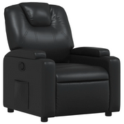 Poltrona | Sedia Relax reclinabile nera in similpelle
