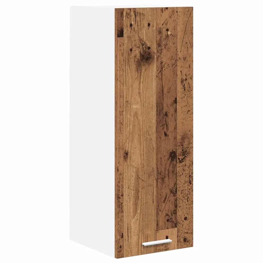 Armadio pensile con porta Legno Antico e Bianco 30 x 31 x 80 cm 884254