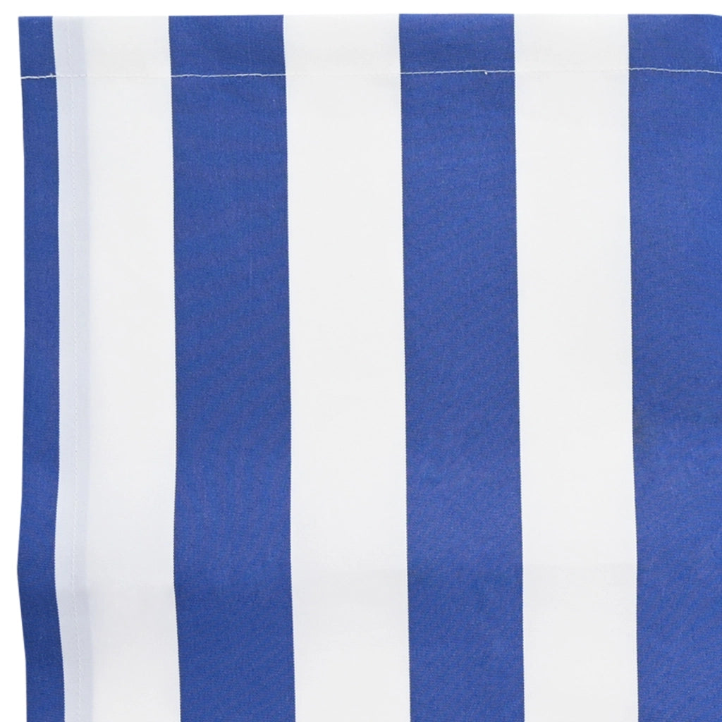 Tendone Valance per telaio da 2,5 m Blu e Bianco 2,3x0,2 m