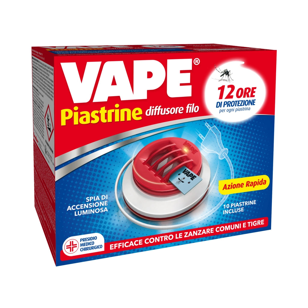 ANTIZANZARE VAPE ELETTROEM C/FILO E 10 PIASTRINE- VAPE- 12,0 pz