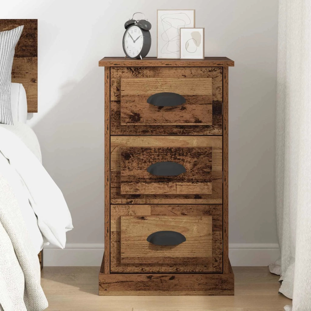 Armadio da Notte con cassetto Legno vecchio 39 x 39 x 67,5 cm