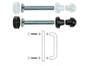 FISSAGGIO SINGOLO PER LEGNO-ALLUMINIO- - mm.300/350 in nylon colore nero - 2 pezzi