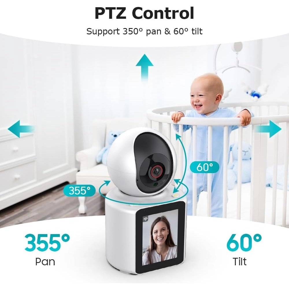 Trade Shop - Telecamera Intelligente Per Videochiamate Wifi Monitor Rilevamento Movimento Sorveglianza -