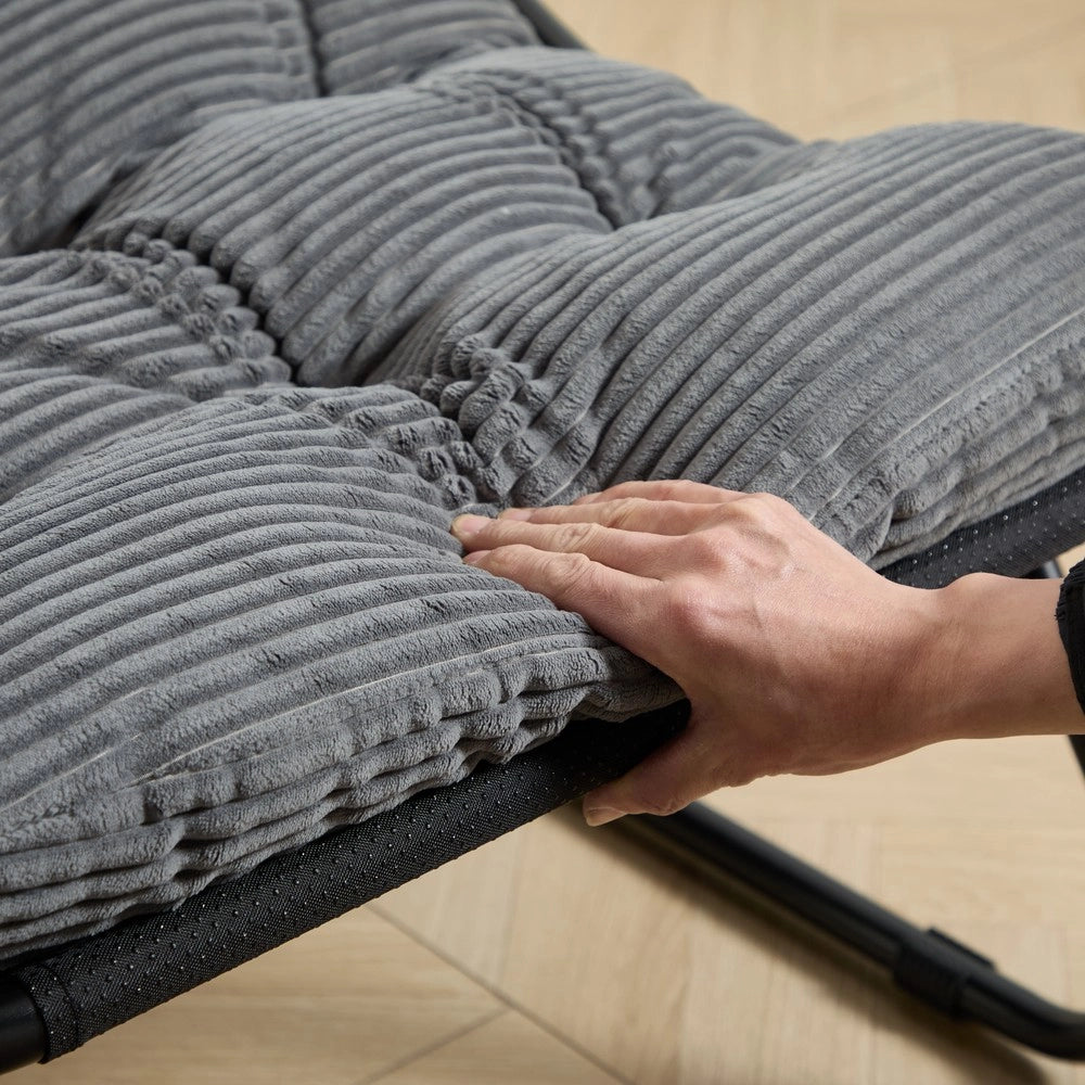 Poltrona Relax Reclinabile con Poggiapiedi ¨C Xylo ¨C Grigio/Nero