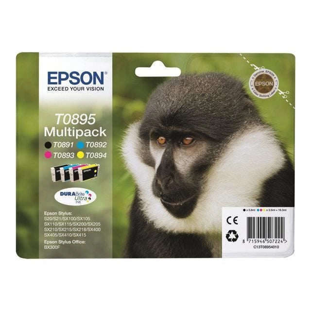 Cartucce d'inchiostro Multipack 4 T0895 - Nero, Cya ...