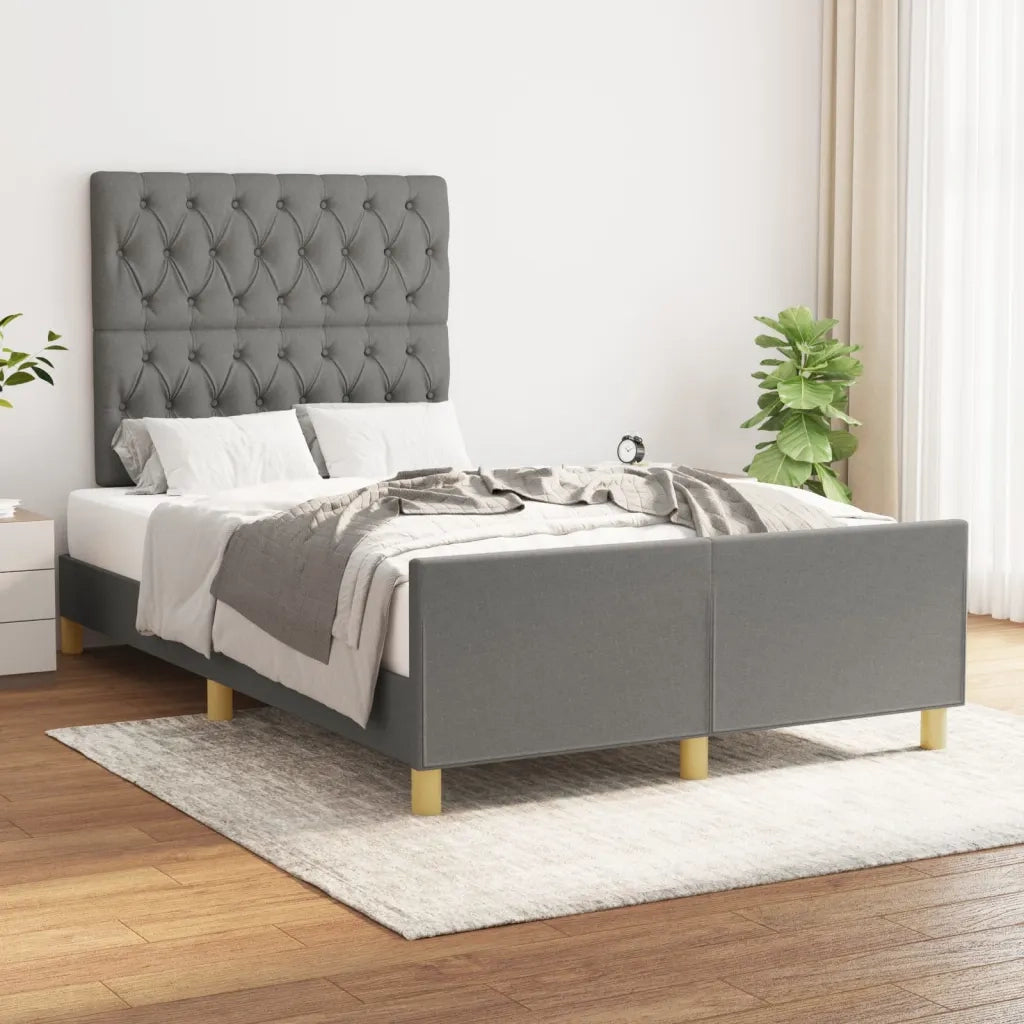 Giroletto senza Materasso Grigio Scuro 120x200 cm Tessuto 3125285