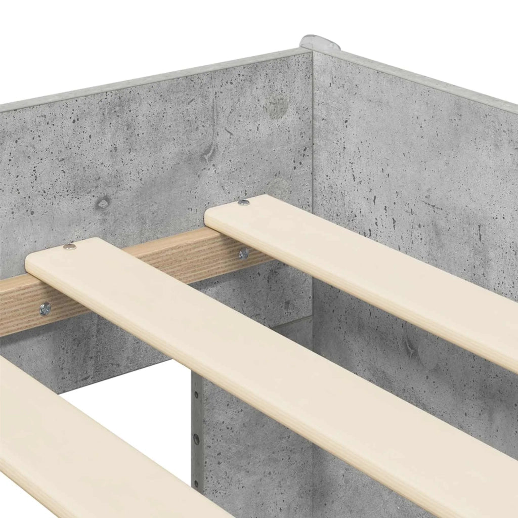 Struttura per Letto per Bambini con Ripostiglio Grigio Cemento 3422598