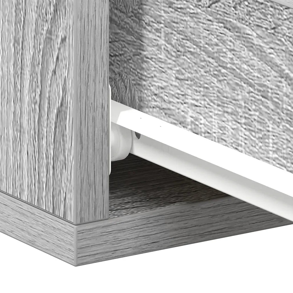 Comodino | Armadio da Notte | Mobiletto da notte Pensile Grigio Sonoma 40x30x15cm in Legno Multistrato