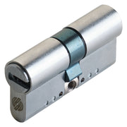 CILINDRO PROFILATO MODULARE SERIE 'EVO K22 TOP' mm 36+10+46 = 92 (41+51) cromo satinato  - SECUREMME
