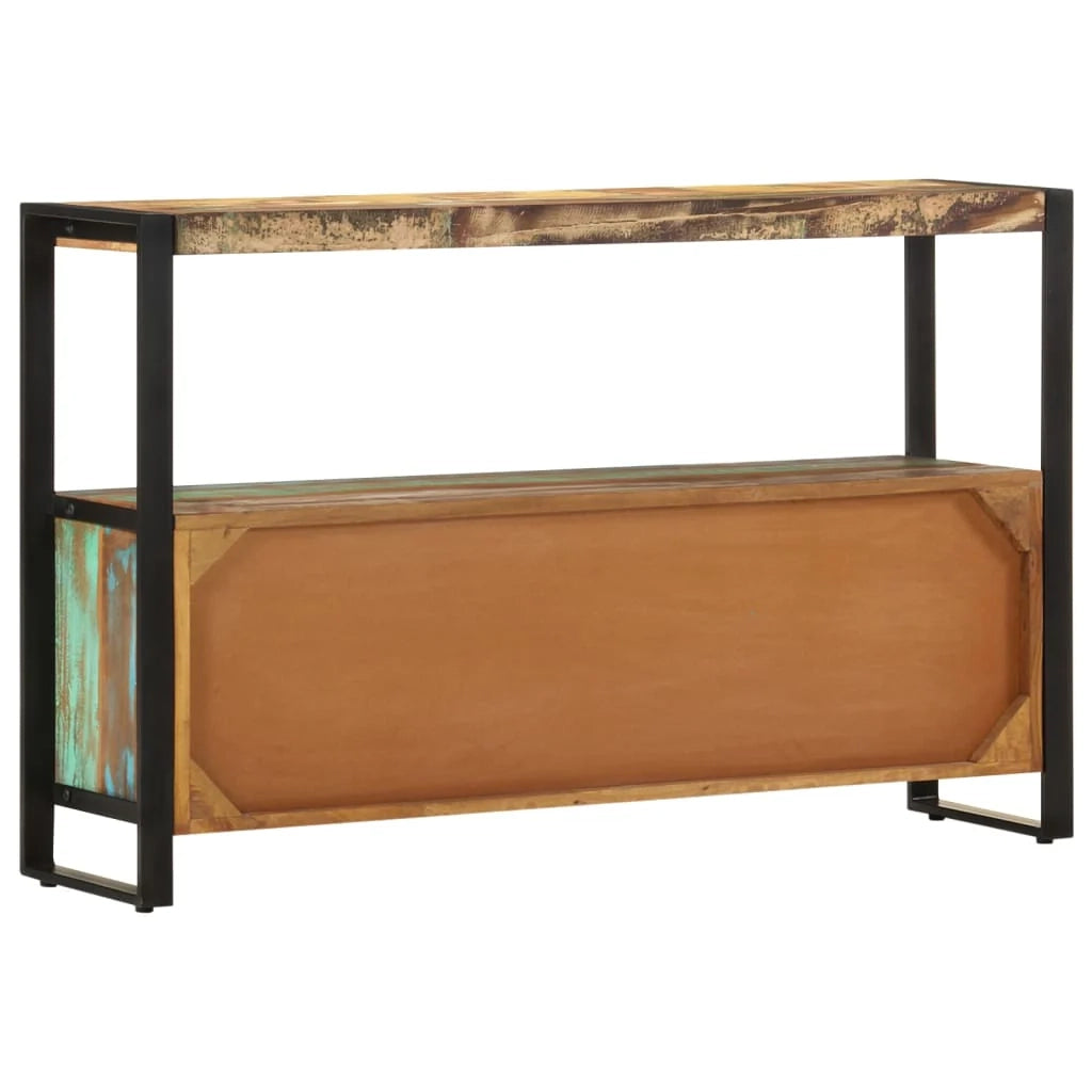 Buffet credenza cassettiera armadio mobile contenitore organizer per cucina soggiorno salotto 120 x 30 x 75 cm legno massello di recupero marrone 02_0029539