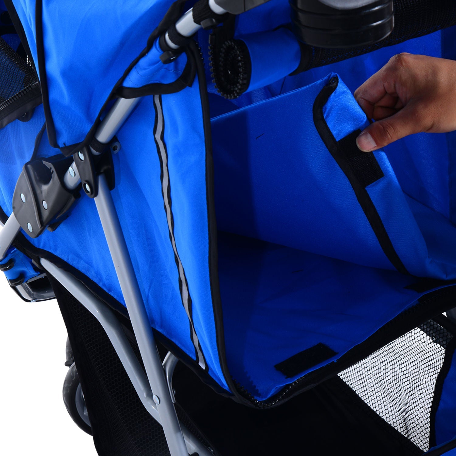 Passeggino per Cani Blu 75x45x97 cm