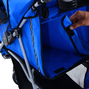 Passeggino per Cani Blu 75x45x97 cm