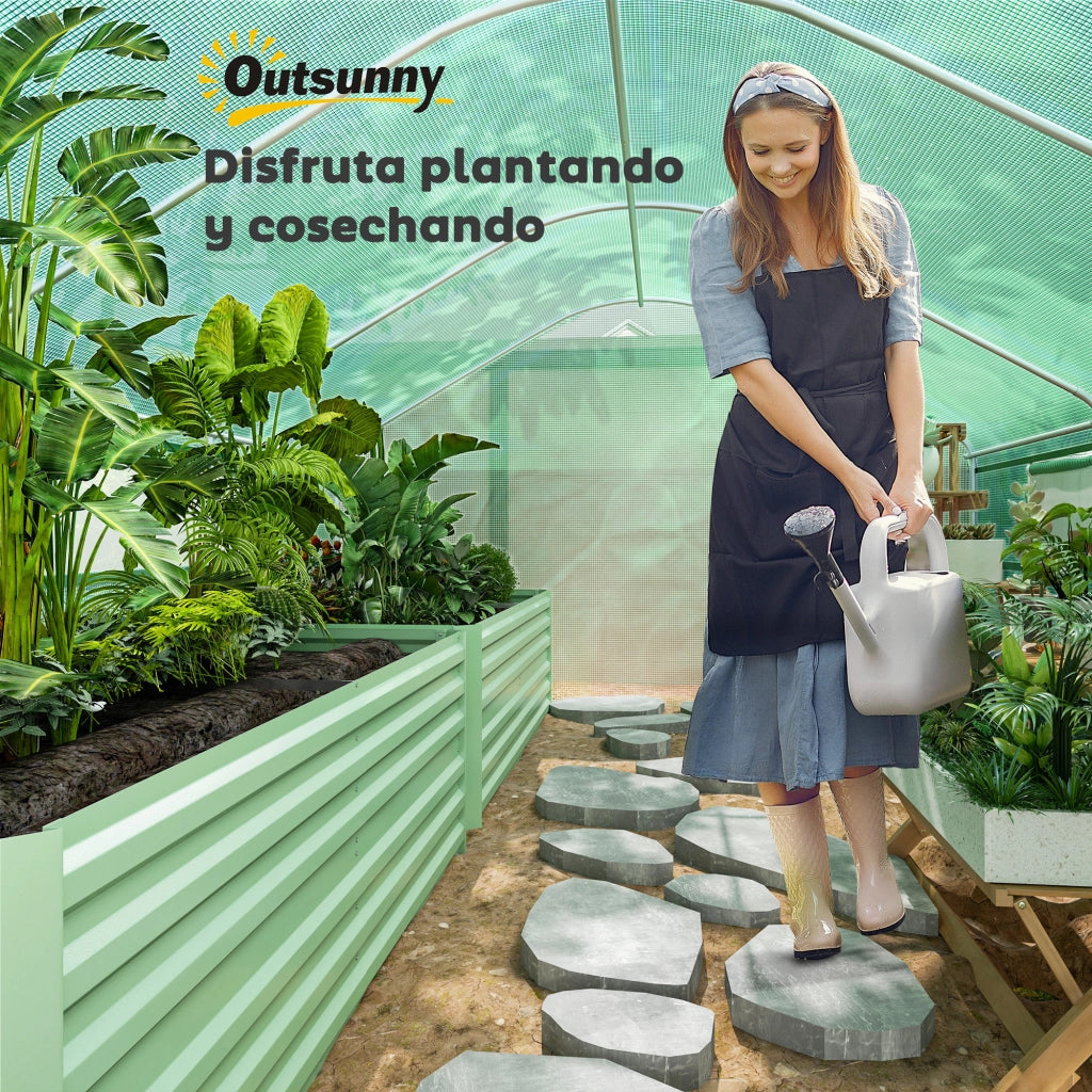 Serra Tunnel 4x3x2 m ¨C zephmum ¨C Verde con 2 Finestre e 1 Porta a Cerniera
