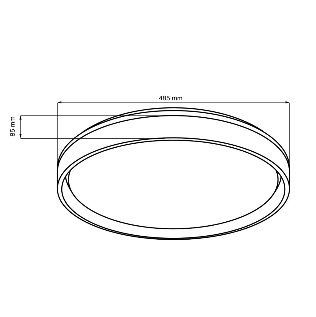 Plafoniera LED 72W tonda 48cm con telecomando CCT IP44